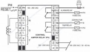 نقشه رله کنترل آمپر تکفاز CAD-1000A