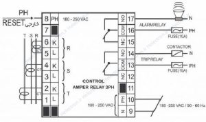 نقشه رله کنترل آمپر سه فاز CAD-1000A