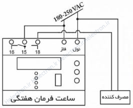 نقشه ساعت فرمان هفتگی مدل WTB-30P شیوا امواج